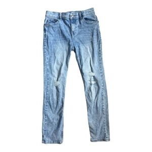 Boys distressed slim light blue jeans size youth 14 wonder nation